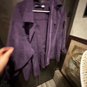 Croft & Barrow Women's Deep Purple Teddy Jacket